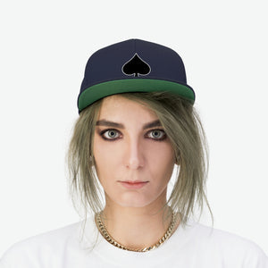 Spade Icon Unisex Flat Bill Hat