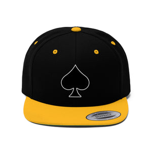 Spade Icon Unisex Flat Bill Hat