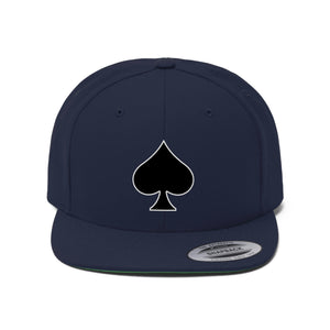 Spade Icon Unisex Flat Bill Hat