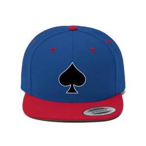 Spade Icon Unisex Flat Bill Hat