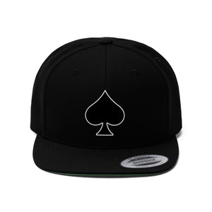 Spade Icon Unisex Flat Bill Hat